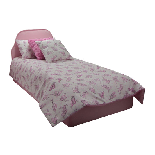 Pink Ballet Slippers Doll Bedding for 18-inch dolls