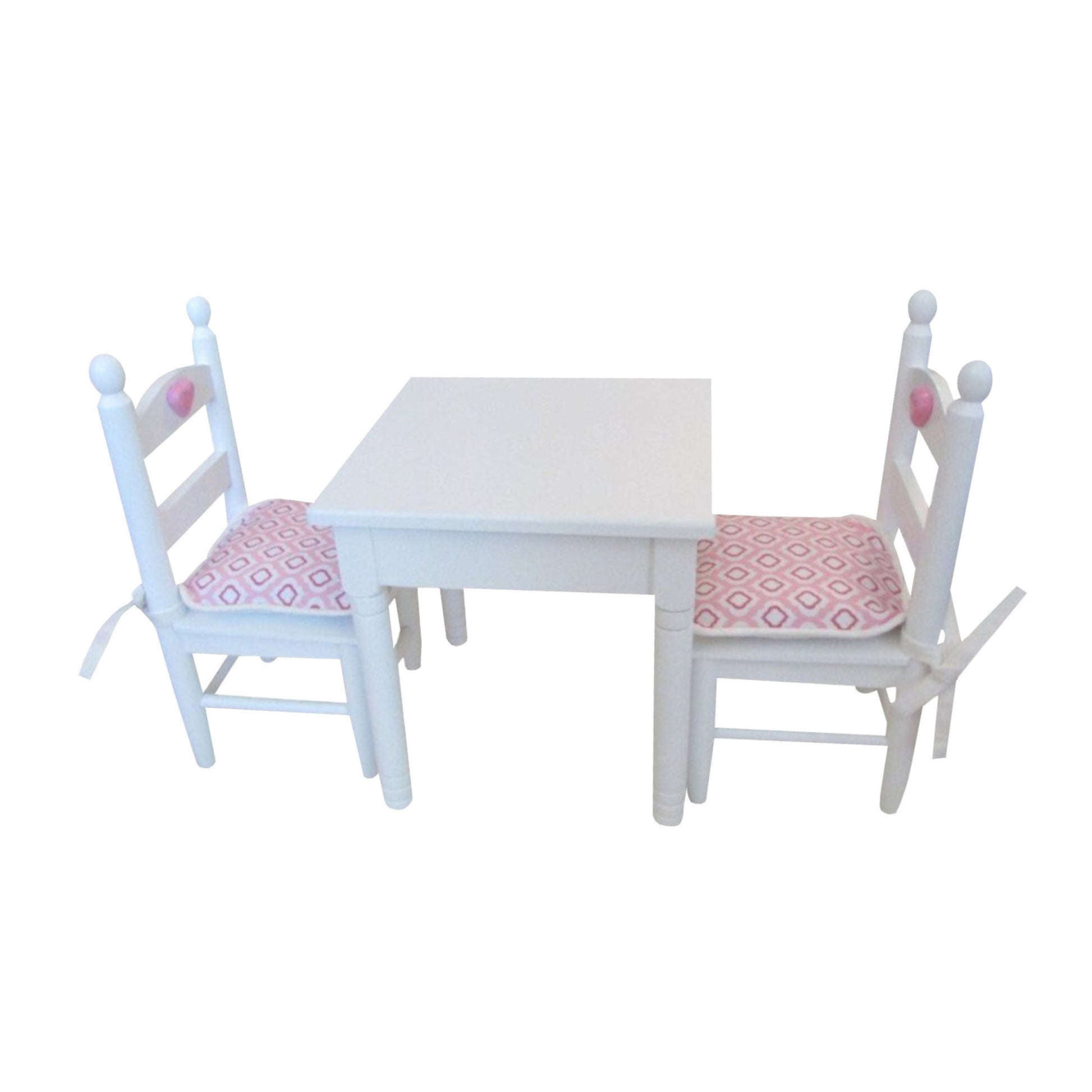 Pink Print Doll Chair Cushions for 18-inch Dolls