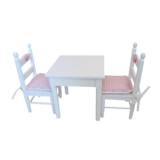 Pink Print Doll Chair Cushions for 18-inch Dolls