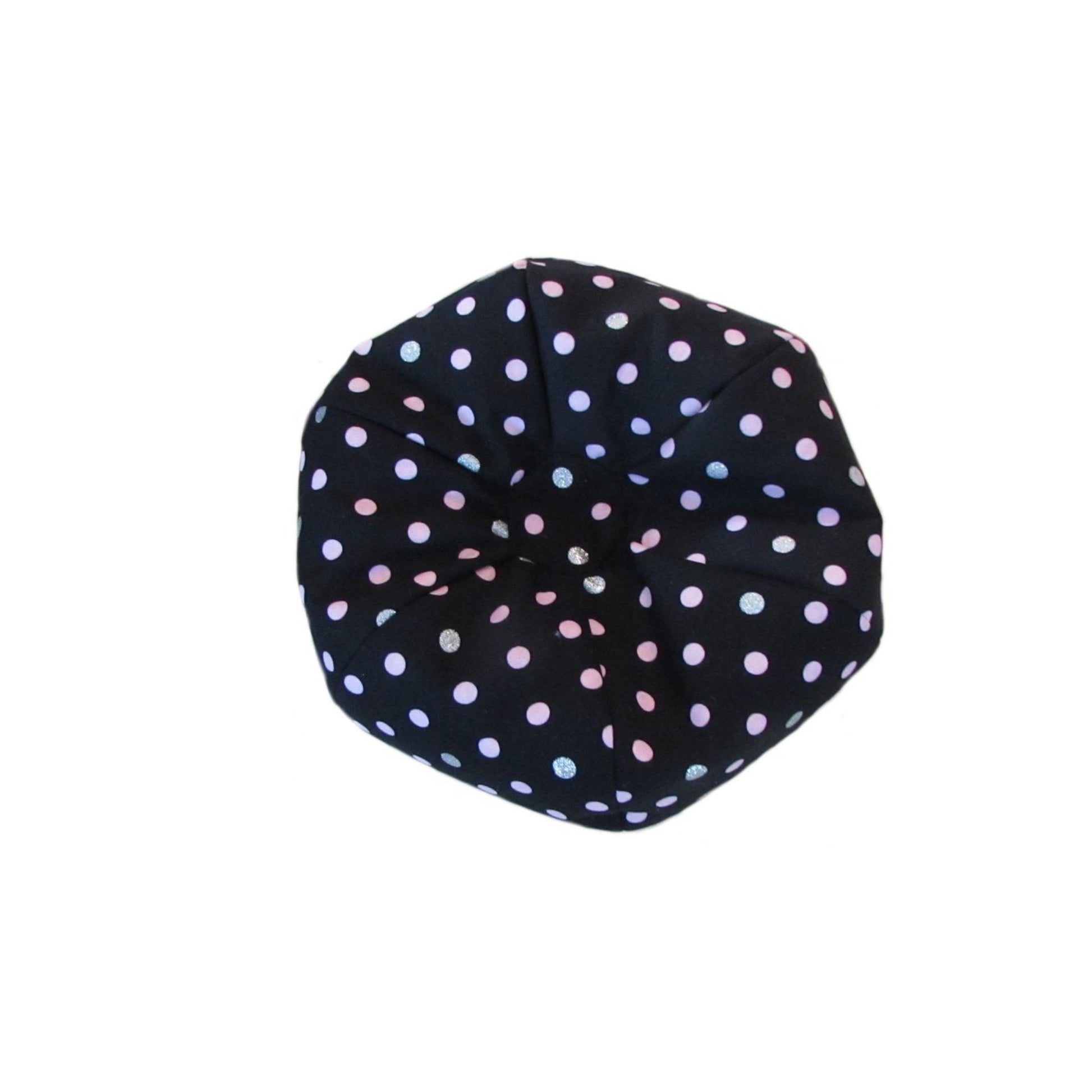 Pink Silver Dots Doll Bean Bag Chair for 18-inch dolls without doll