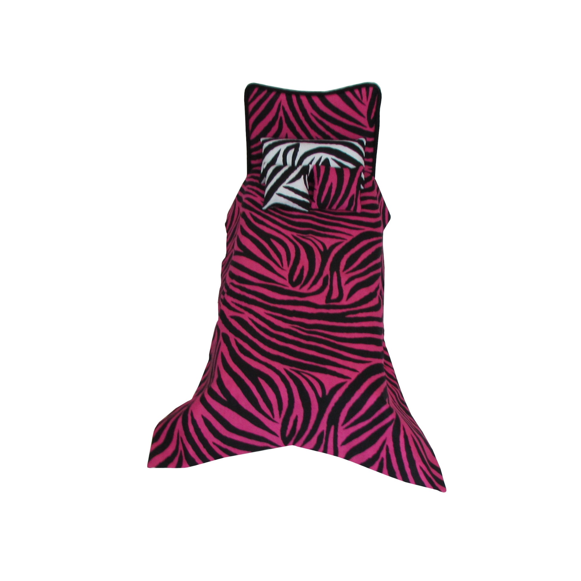 Print Zebra Print Black Doll Bed and Pink Zebra Print Doll Bedding for 11.5-inch and 12-inch dolls Second view