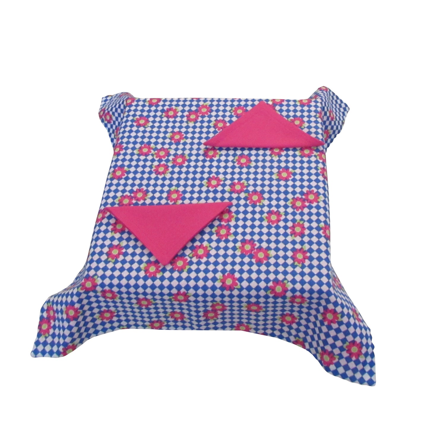 Pink and Blue Floral Doll Tablecloth and Doll Napkins for 18-inch dolls