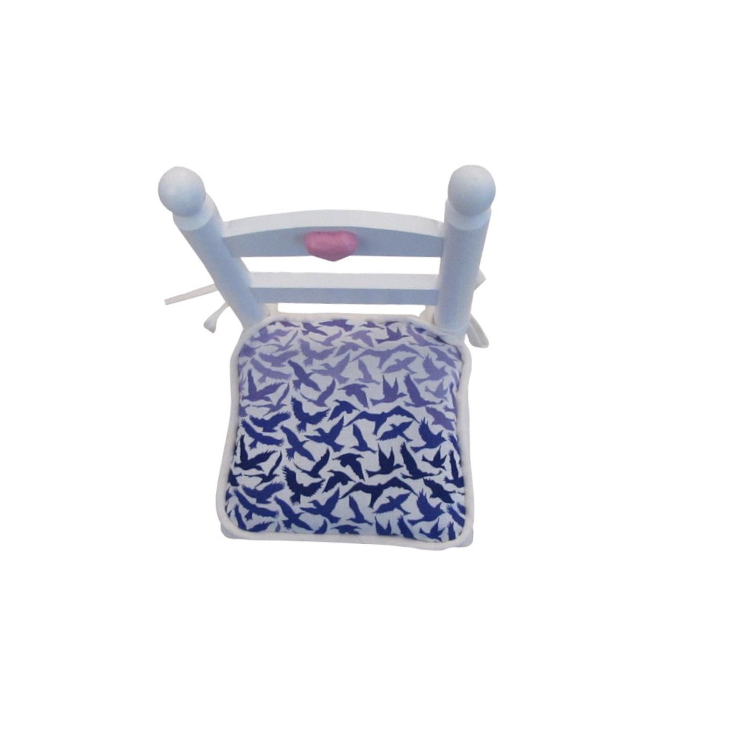 Purple Birds Print Doll Chair Cushion for 18-inch dolls Second view