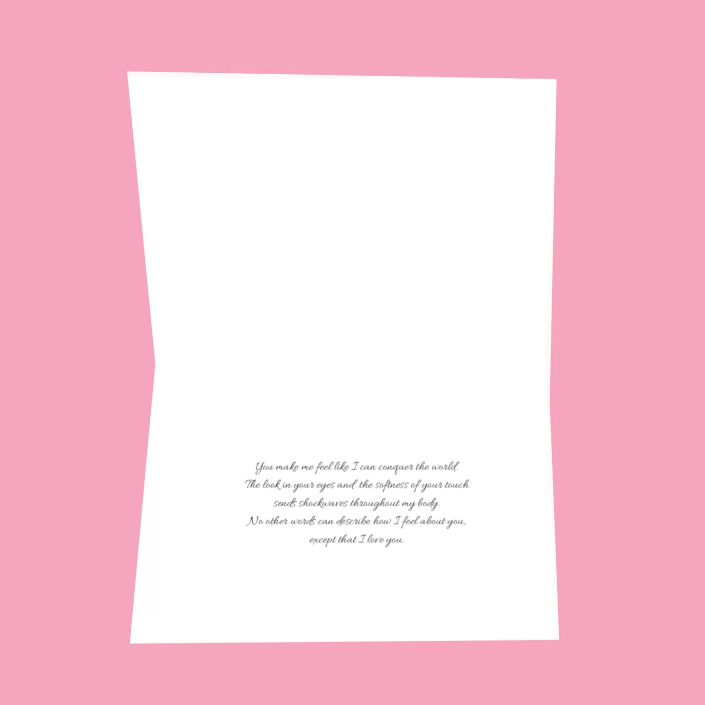 Sealed With a Kiss 8.5x5.5 Open Greeting Card