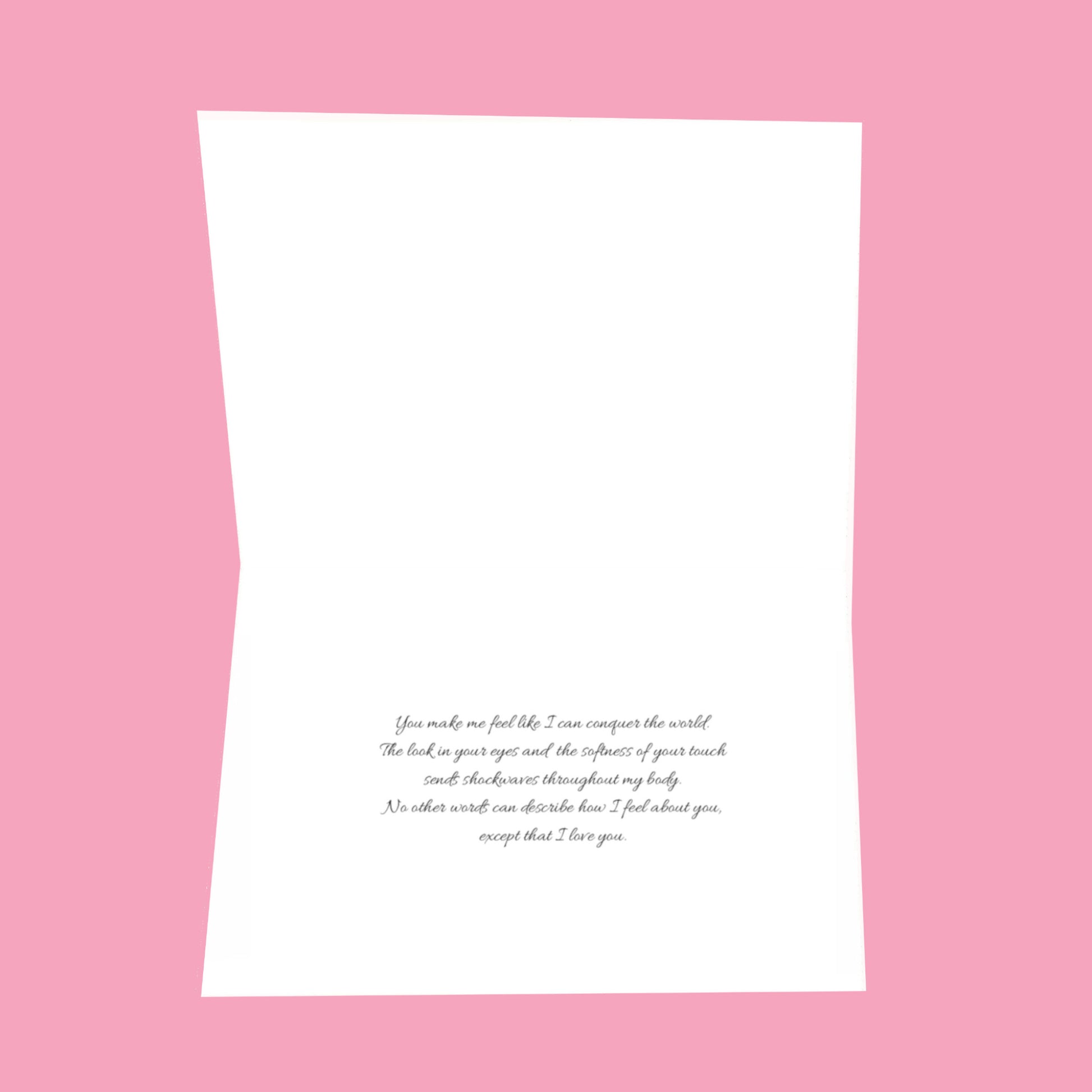 Sealed With a Kiss 8.5x5.5 Open Greeting Card