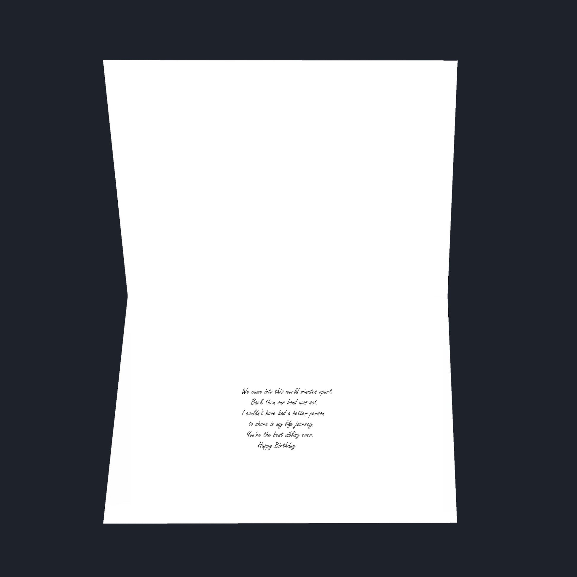 To my partner... 8.5x5.5 Open Landscape Greeting Card with Black Background