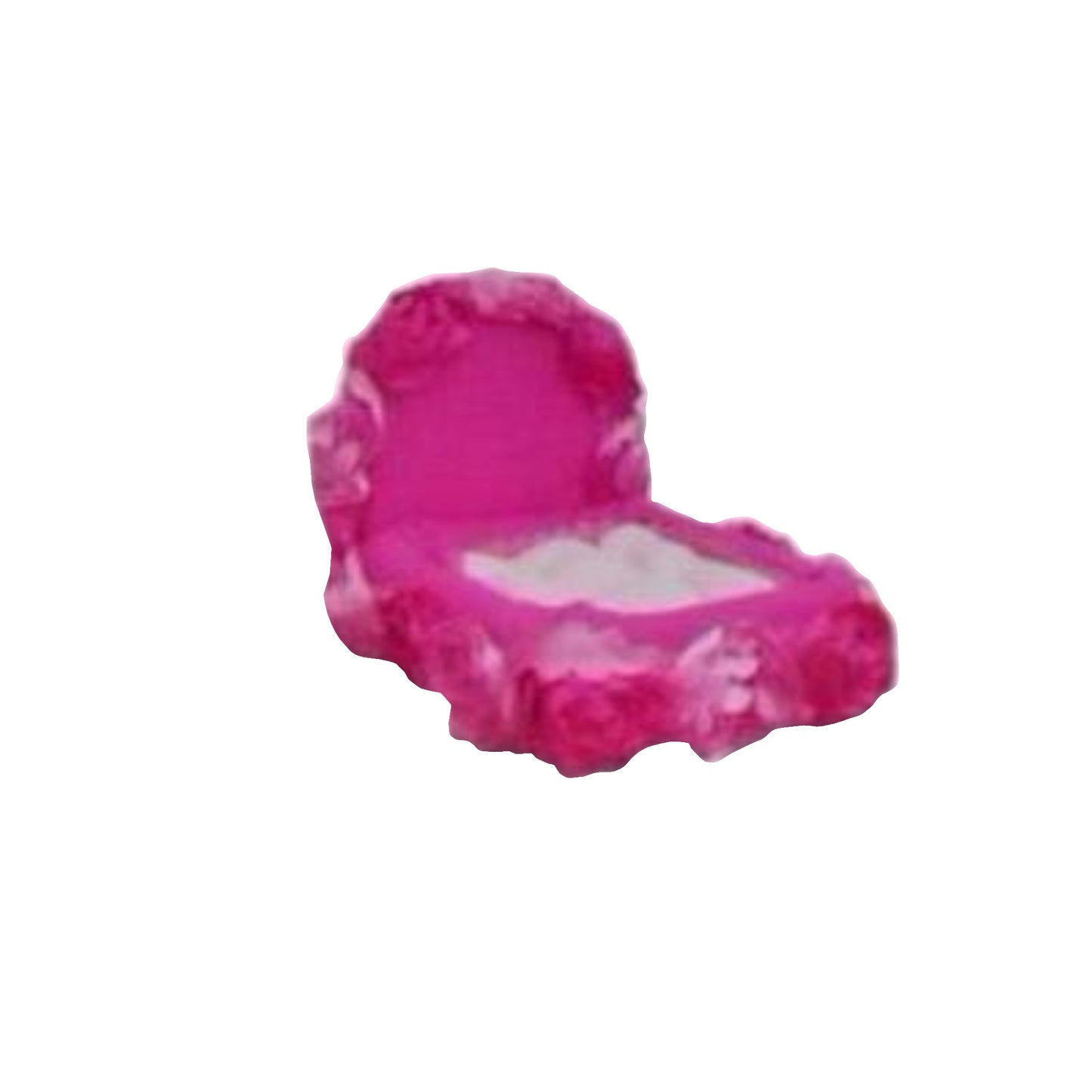 Upholstered Bright Pink Floral Doll Bed for 1 5/8-inch dolls