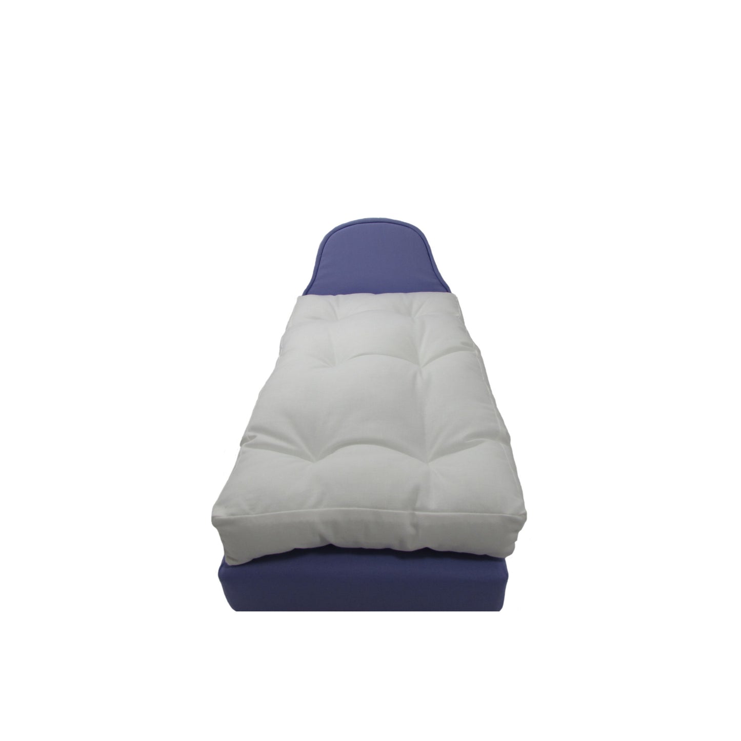 Upholstered Lavender Doll Bed for 14.5-inch dolls Second view