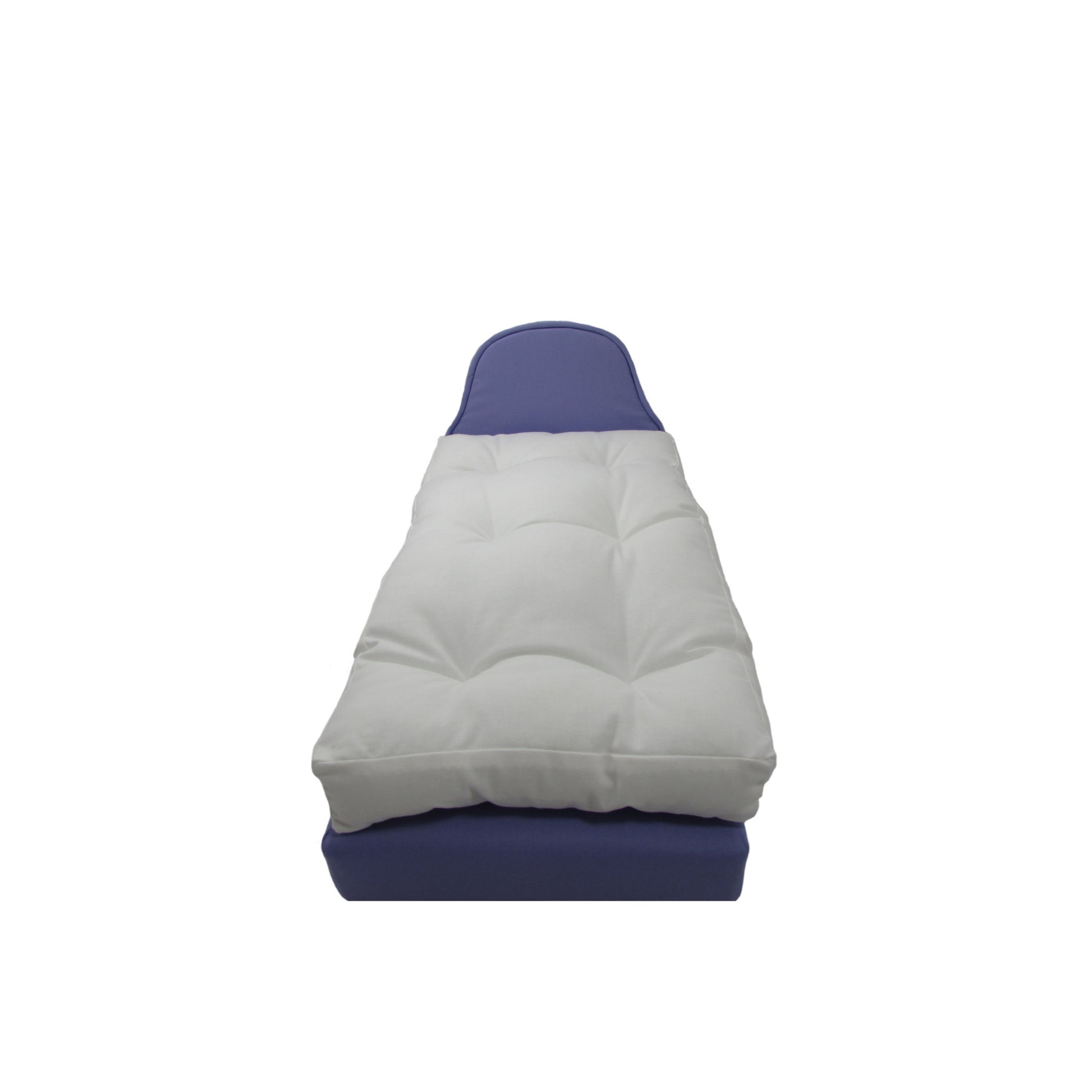 Upholstered Lavender Doll Bed for 14.5-inch dolls Second view