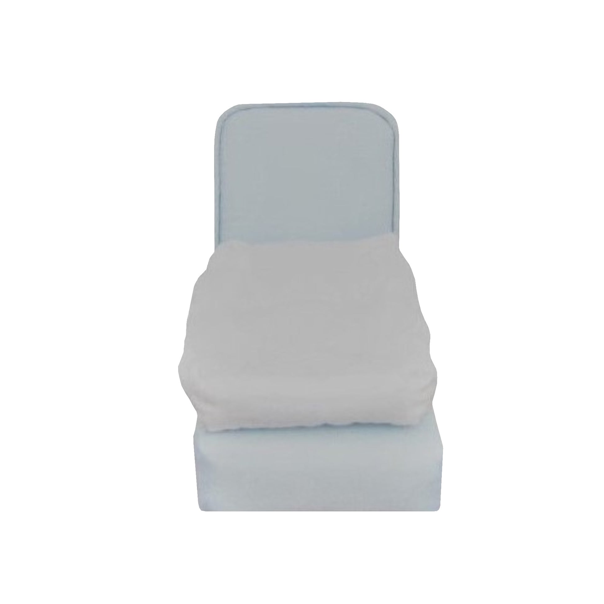 Upholstered Light Blue Doll Bed for 6.5-inch dolls Second view