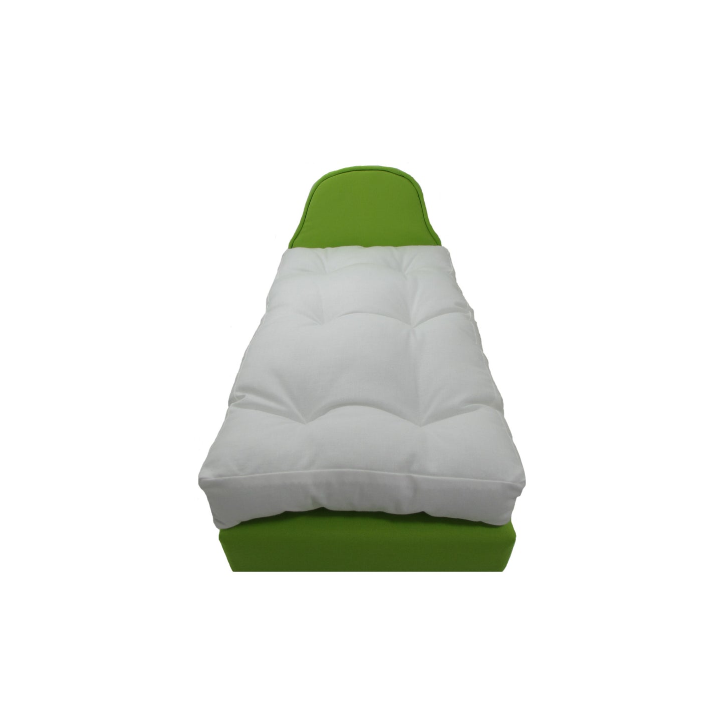 Upholstered Light Green Doll Bed for 14.5-inch dolls Second view