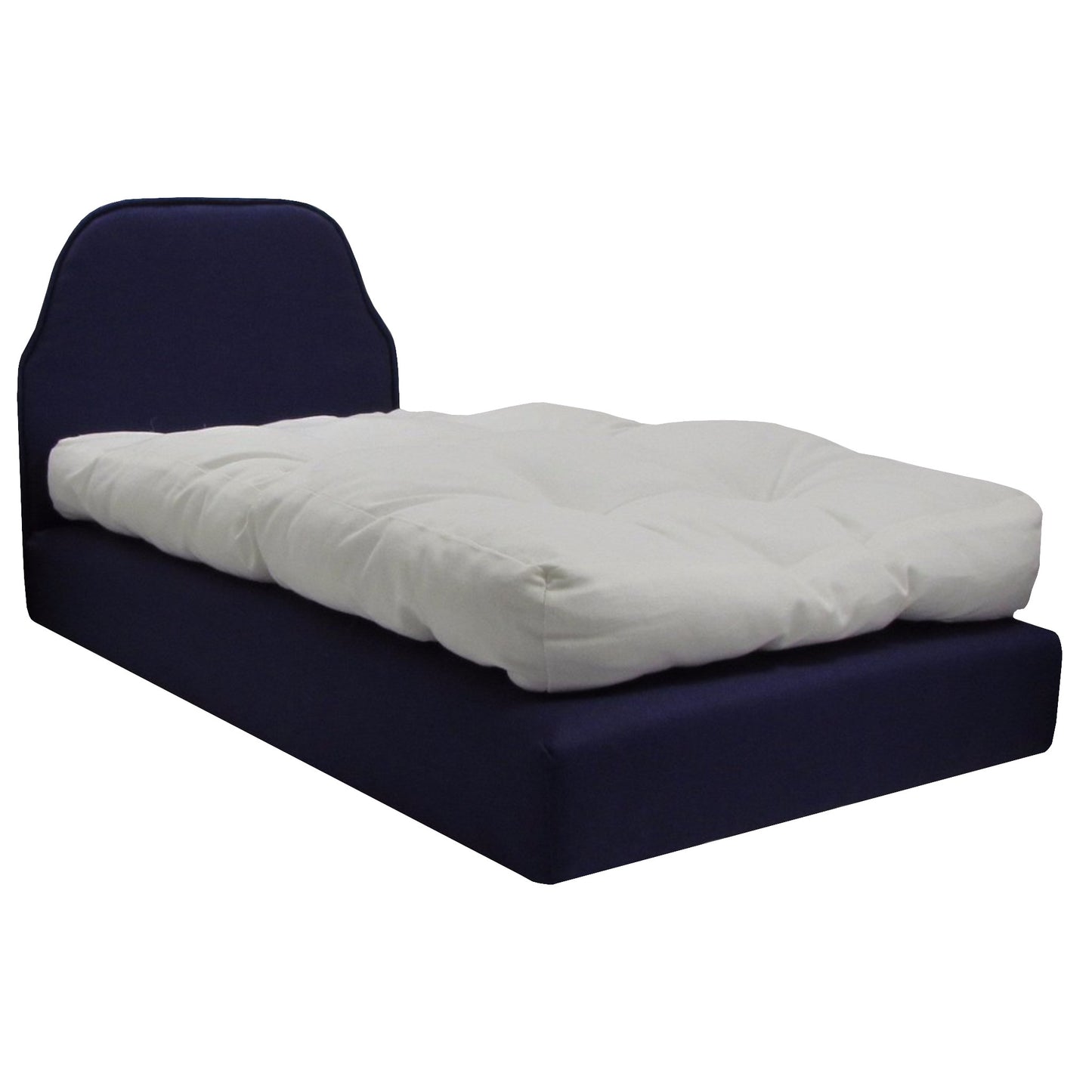 Upholstered Purple Doll Bed for 18-inch dolls