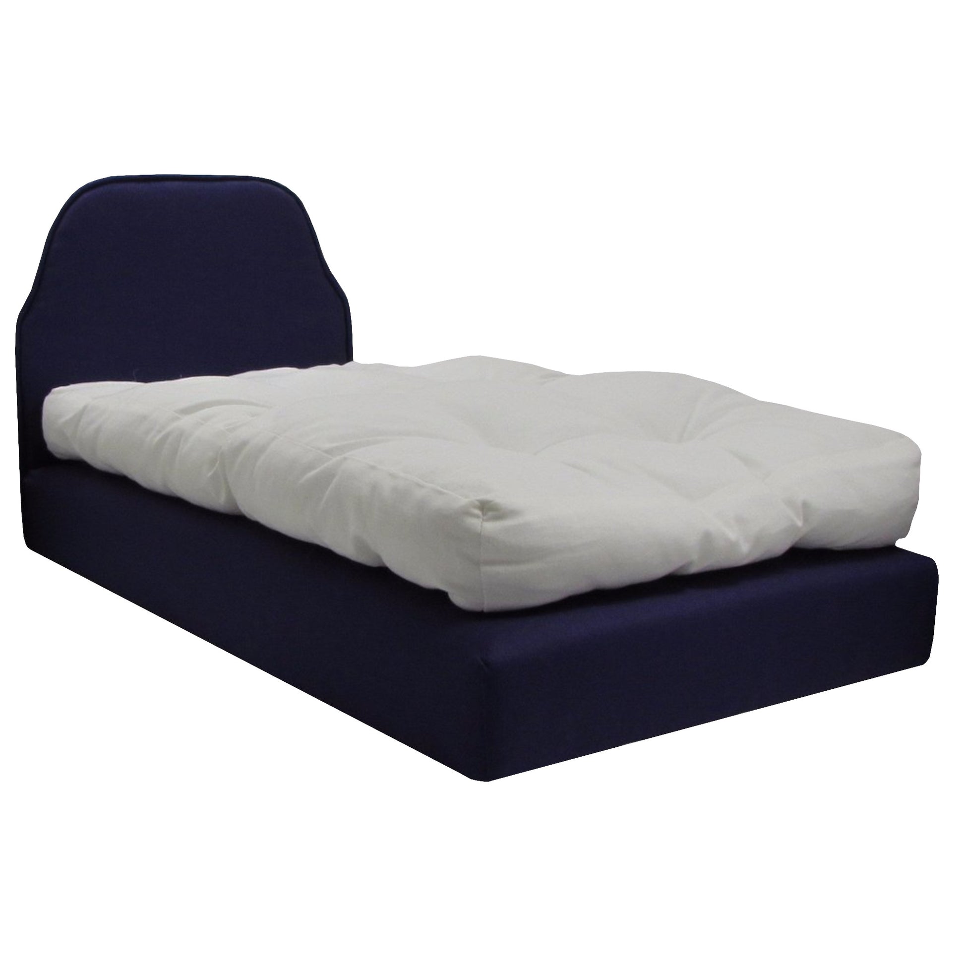 Upholstered Purple Doll Bed for 18-inch dolls