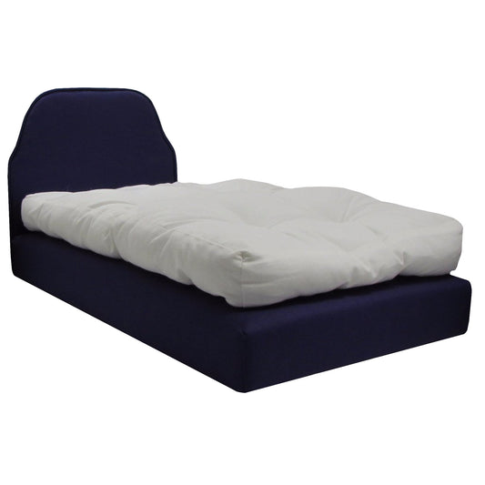 Upholstered Purple Doll Bed for 18-inch dolls