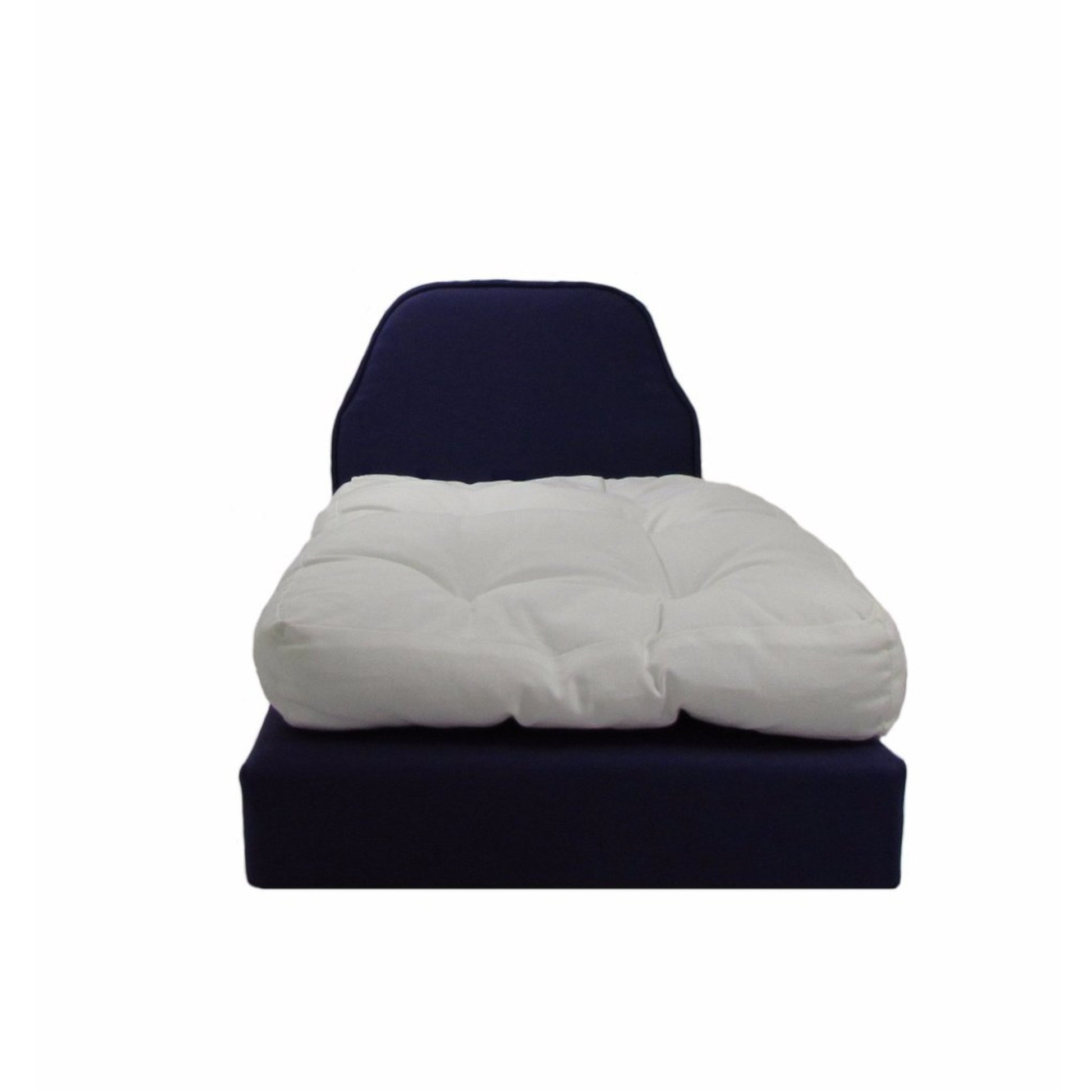 Upholstered Purple Doll Bed for 18-inch dolls Second view