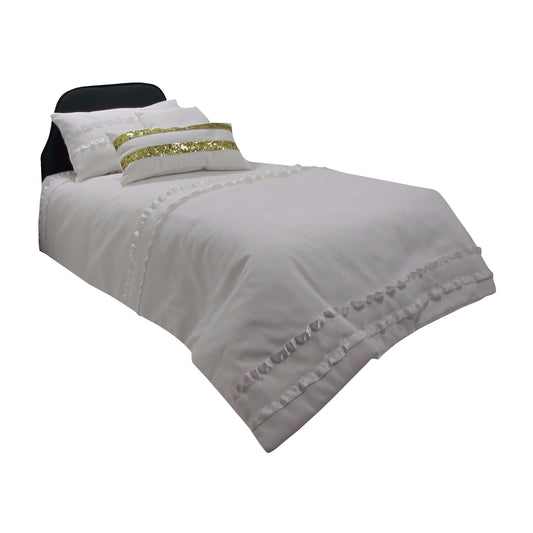 White Doll Comforter for 18-inch dolls