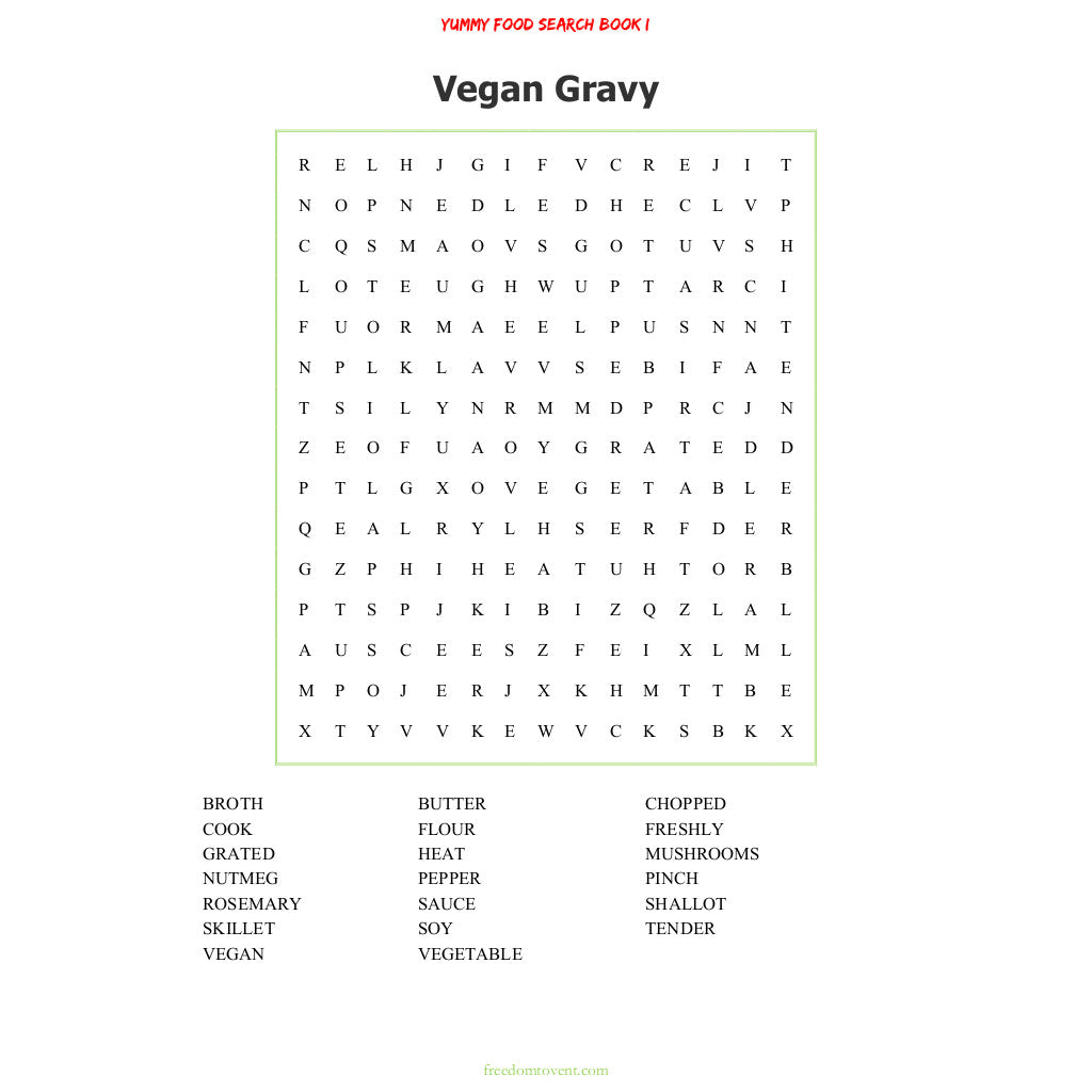 Yummy Food Search Book I Word Search