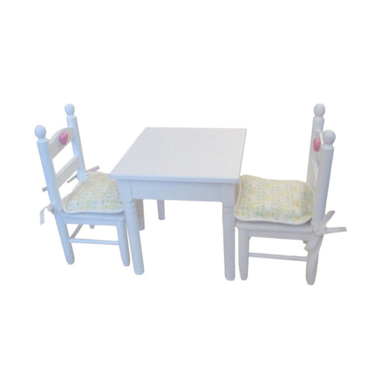 Yellow Floral Print Doll Chair Cushionsl for 18-inch Dolls