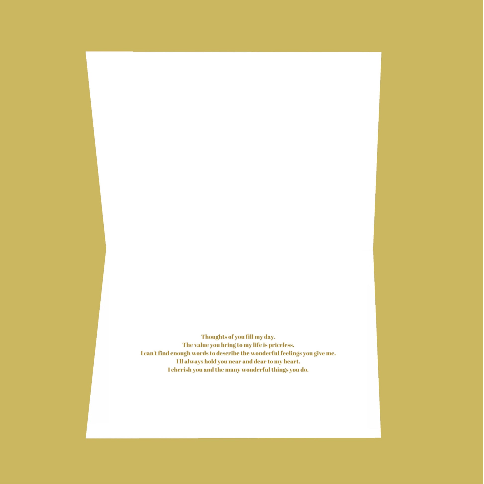 Your kindness radiates your essence... 8.5x5.5 Open Greeting Card