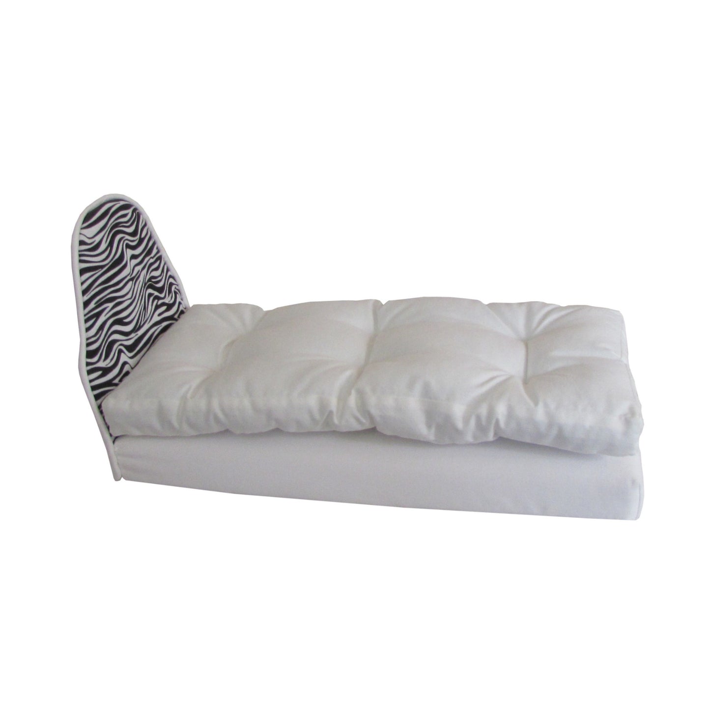 Zebra Doll Headboard Doll Bed and Mattress for 11.5-inch and 12-inch dolls