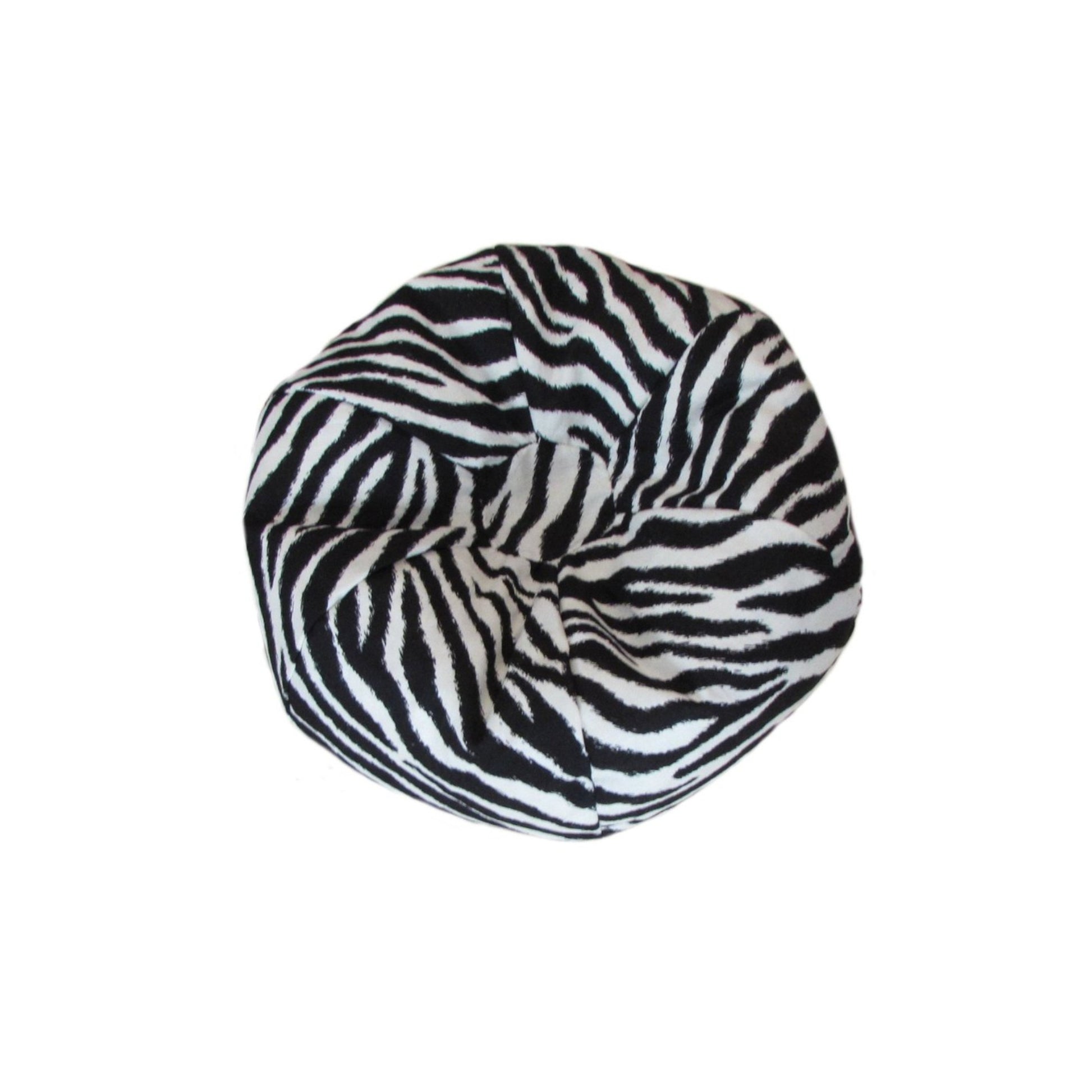 Zebra Print Doll Bean Bag Chair for 18-inch dolls without doll