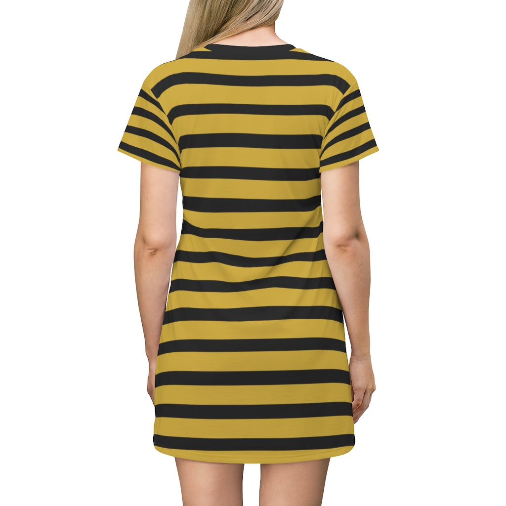 Black MGH Stripes T-shirt Dress