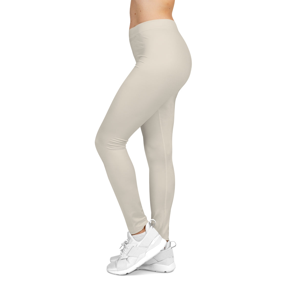 Beige Casual Leggings