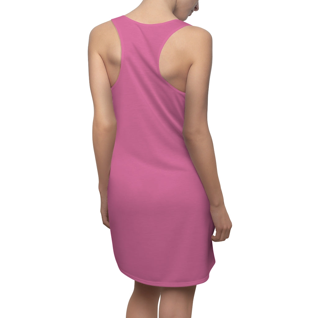 Solid Hot Pink Racerback Dress