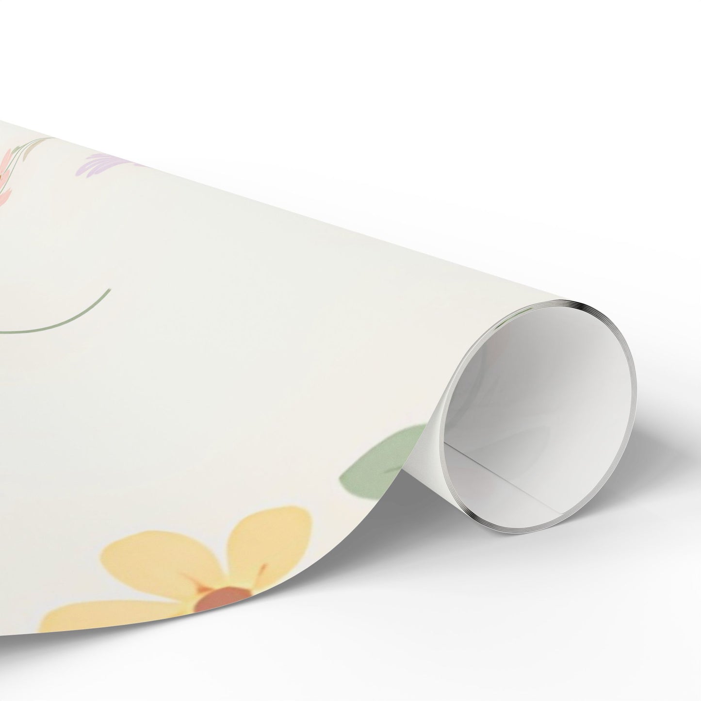 Floral Autumn Leaves Wrapping Paper Roll — Delicate Fall Gift Wrap