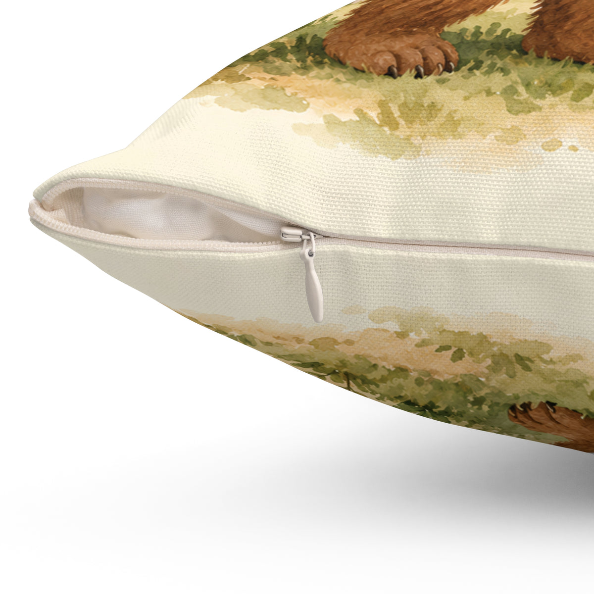 Camping Bear Decorative Pillow