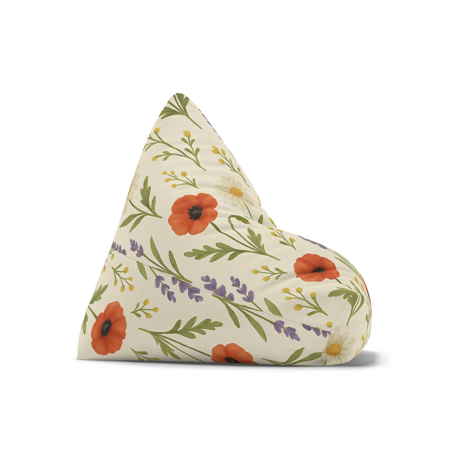 Floral Meadow Bean Bag Chair – Cottagecore Lounge Seating for Kids, Teens, and Cozy Corners