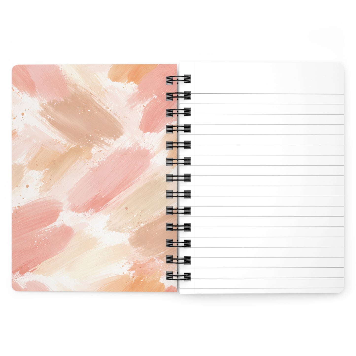Blush Brushstroke Spiral Journal