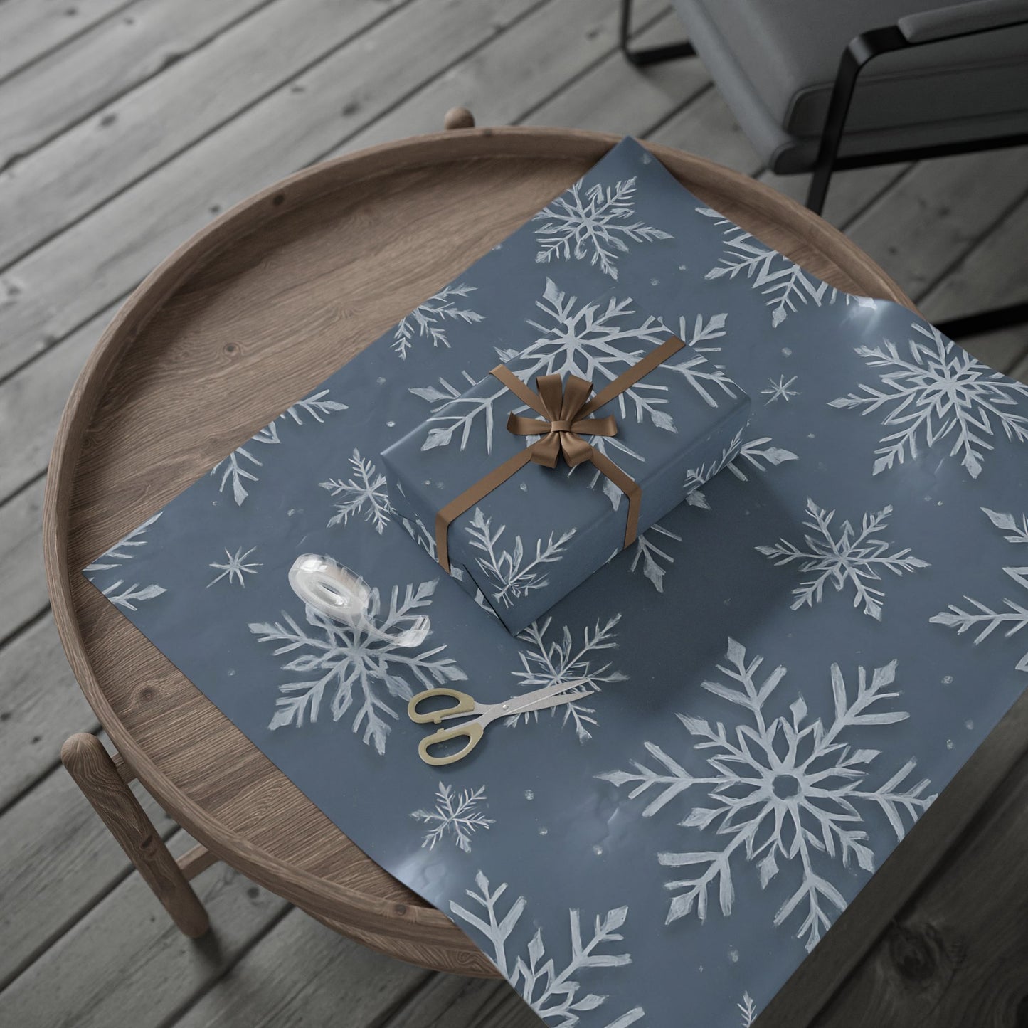 Elegant Snowflake Wrapping Paper – Winter Holiday Gift Wrap