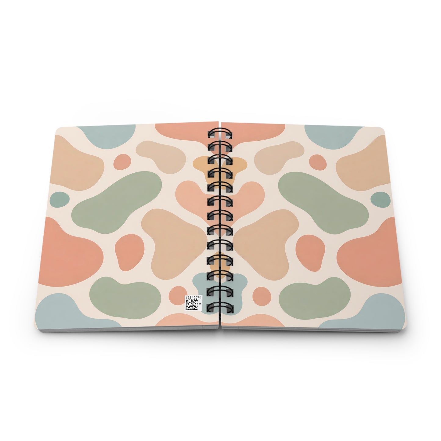 Abstract Pastel Pattern Spiral Journal
