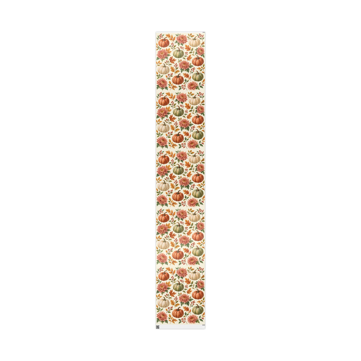 Autumn Pumpkin Wrapping Paper Roll — Fall Harvest Gift Wrap