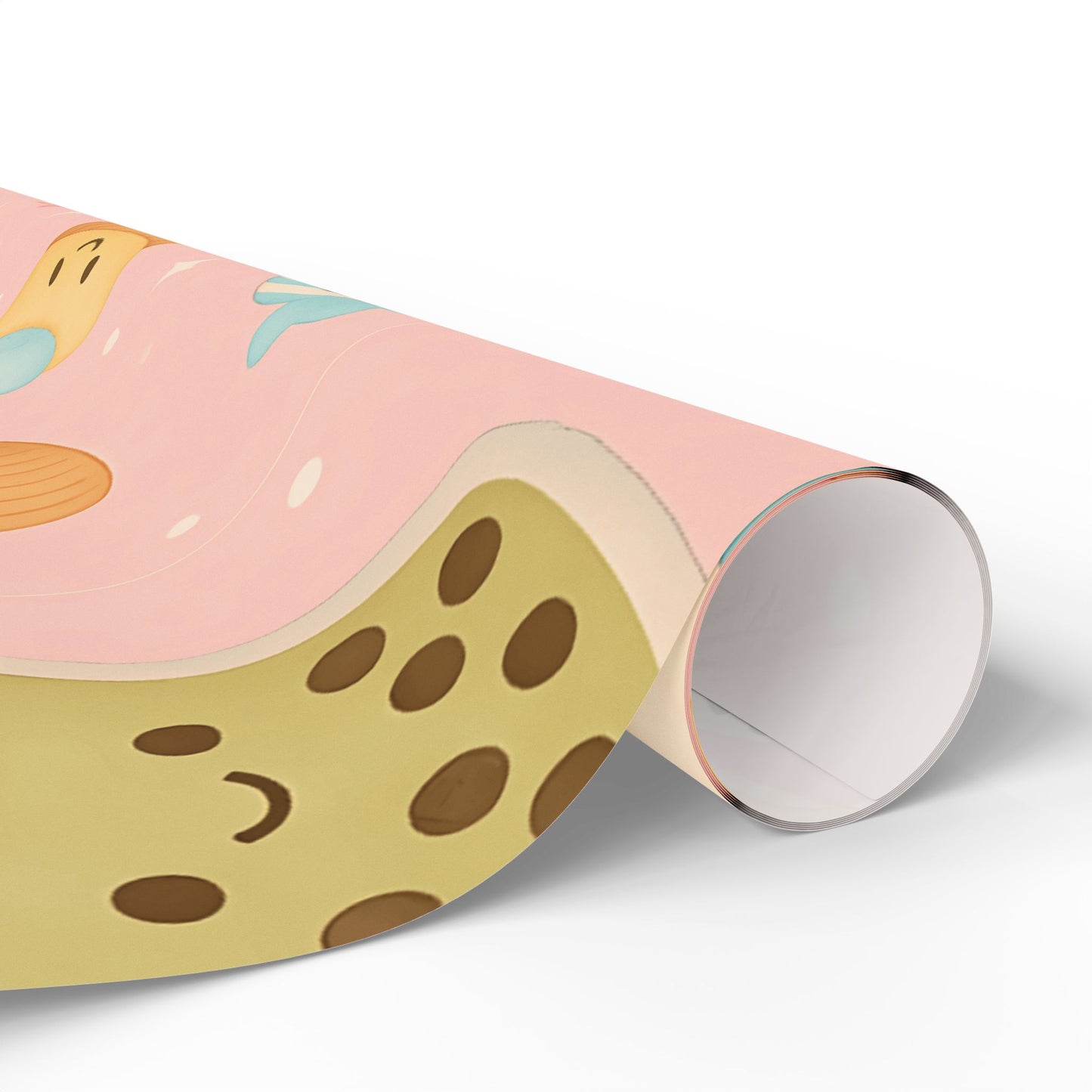 Sweet Treats Kawaii Wrapping Paper – Donuts, Boba, Cupcakes & Candy on Pink