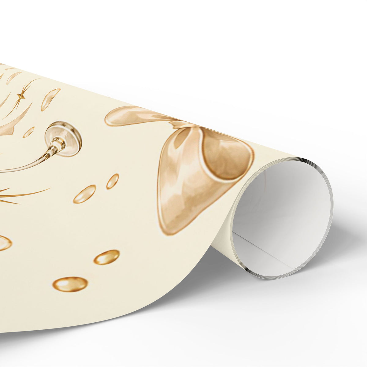 Champagne & Golden Stars Wrapping Paper | Elegant Celebration Gift Wrap
