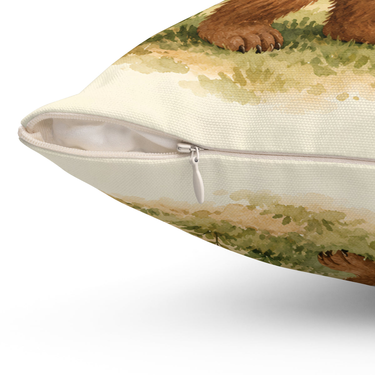 Camping Bear Decorative Pillow