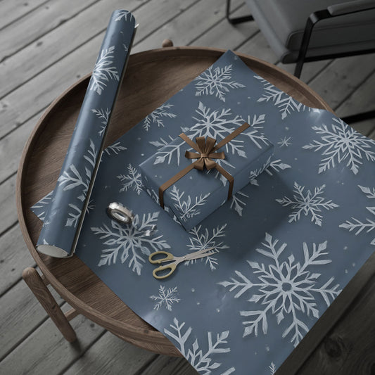 Elegant Snowflake Wrapping Paper – Winter Holiday Gift Wrap