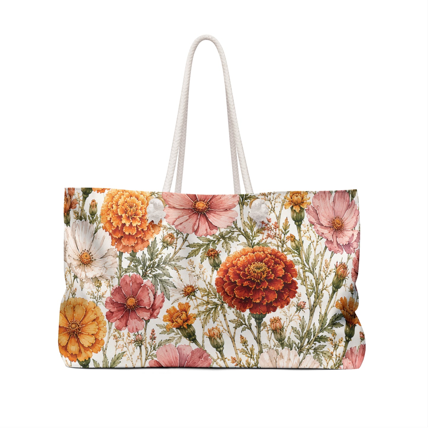 Floral Marigold Weekender Bag