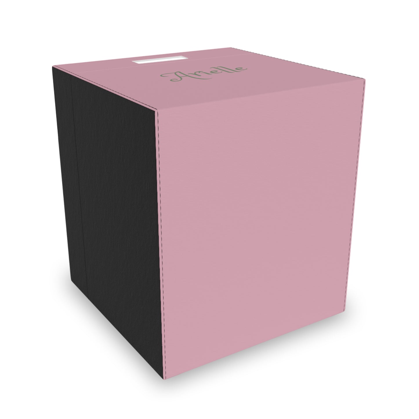 Personalized Pink Felt Storage Box – Custom Name Arielle, Nursery & Kids Toy Organizer