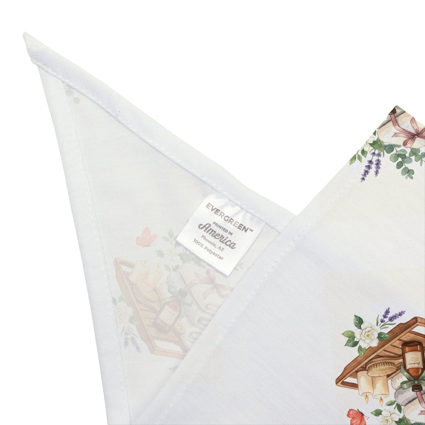Spa Day Pet Bandana – Botanical Dog Bandana – Watercolor Self-Care Pet Scarf – Cozy Dog Bandana