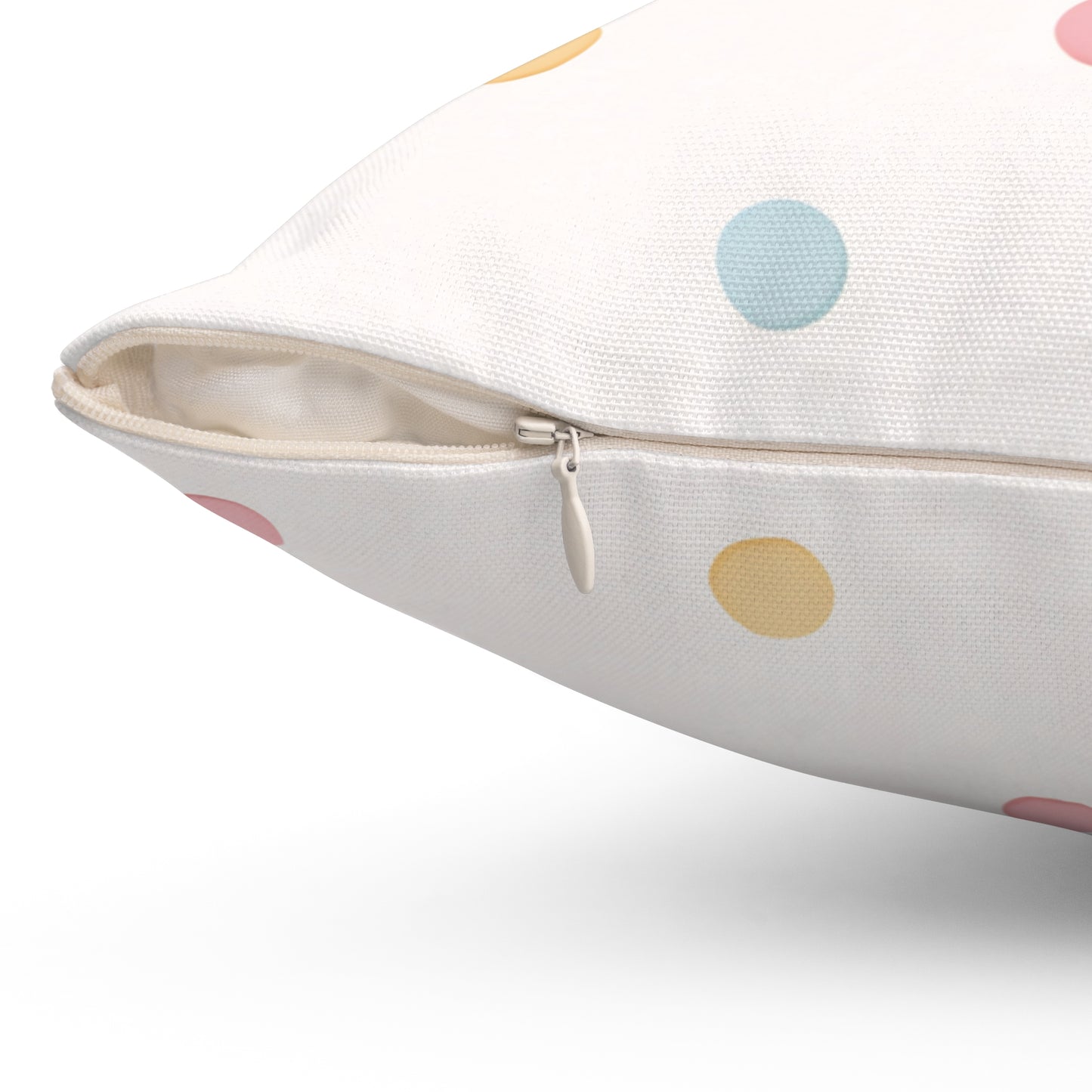 Pastel Polka Dot Throw Pillow – Cute Nursery Decorative Cushion