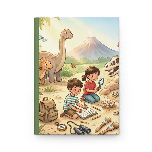 Dinosaur Adventure Hardcover Journal — Kids' Paleontology Notebook