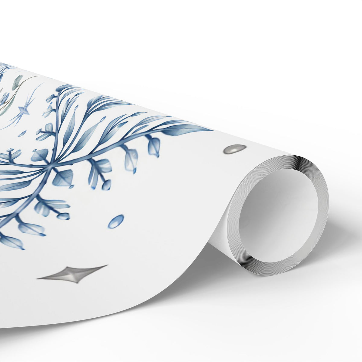 Blue Snowflake Wrapping Paper