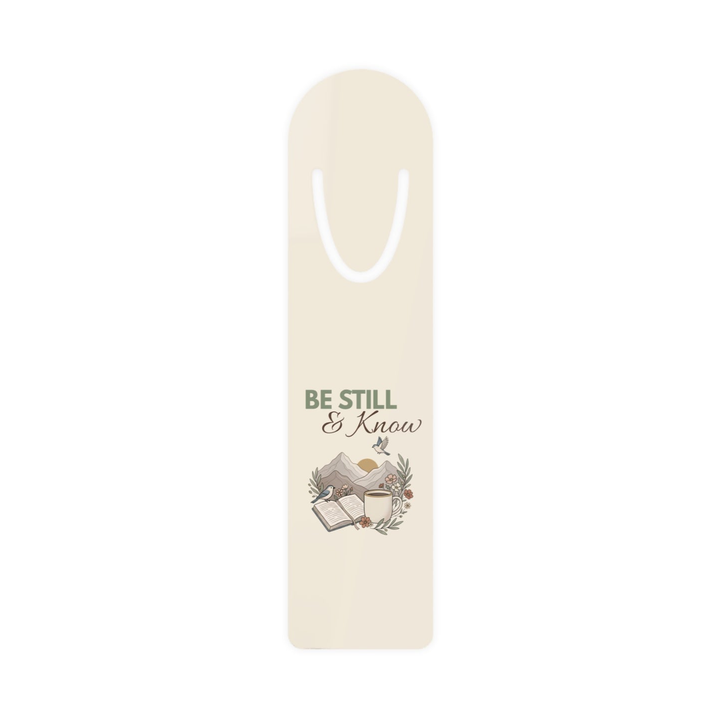 Be Still & Know Bookmark — Inspirational Floral Bible Verse Bookmark