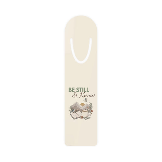 Be Still & Know Bookmark — Inspirational Floral Bible Verse Bookmark
