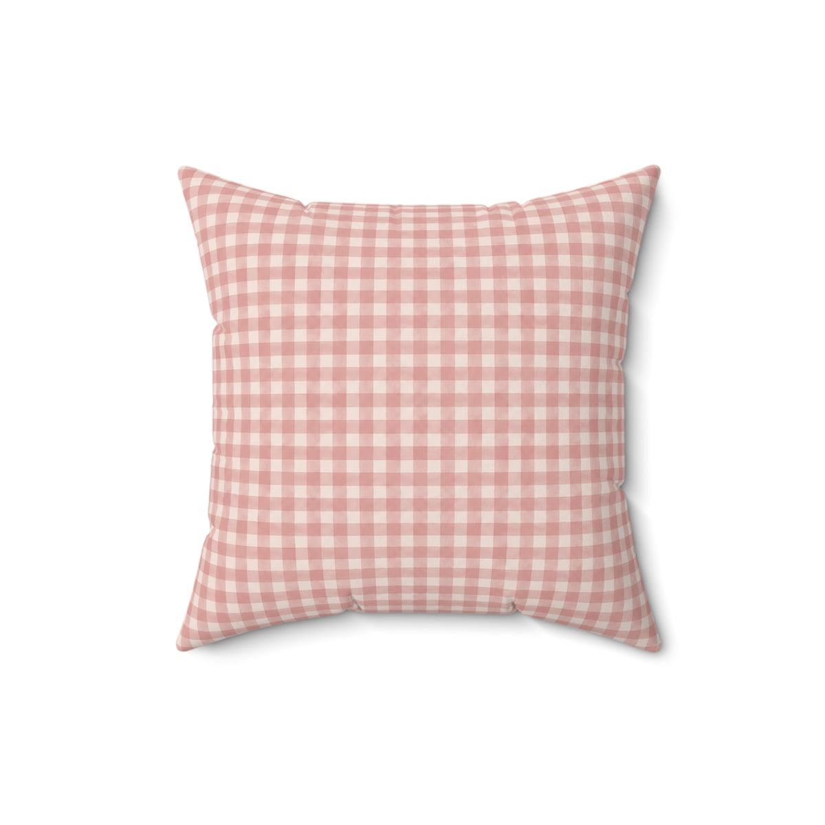 Pink Gingham Decorative Pillow - Farmhouse Check Throw Pillow