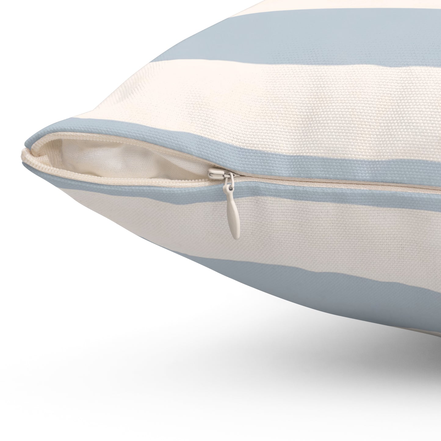 Coastal Blue Striped Square Pillow