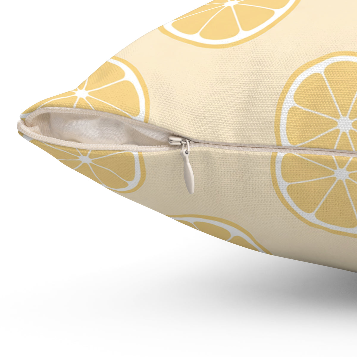 Lemon Slice Decorative Pillow — Sunny Citrus Pattern Throw Pillow